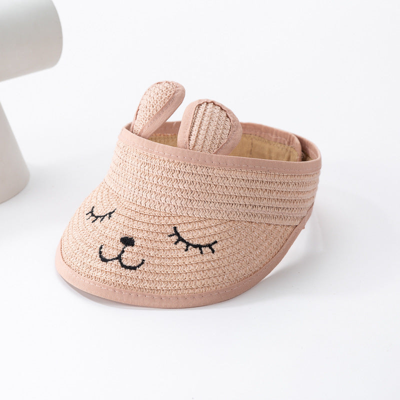 Wholesale Straw Kids Empty Beach Sun Hats